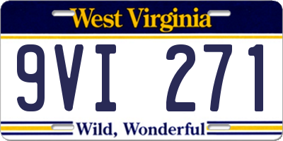 WV license plate 9VI271