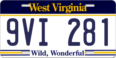WV license plate 9VI281