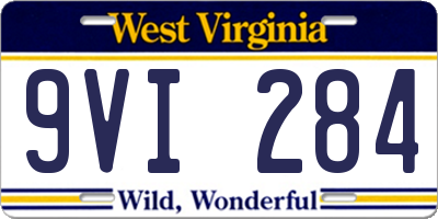 WV license plate 9VI284