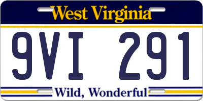 WV license plate 9VI291