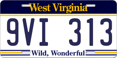 WV license plate 9VI313