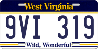 WV license plate 9VI319