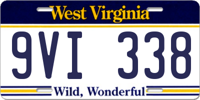 WV license plate 9VI338