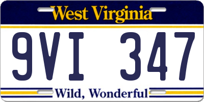WV license plate 9VI347
