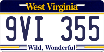 WV license plate 9VI355