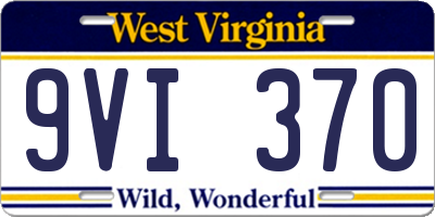 WV license plate 9VI370