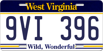 WV license plate 9VI396