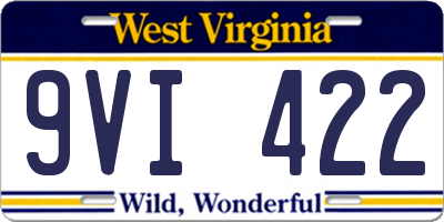 WV license plate 9VI422