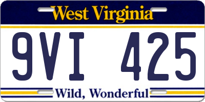 WV license plate 9VI425