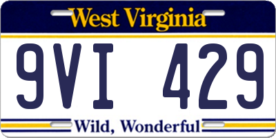WV license plate 9VI429