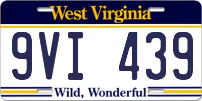 WV license plate 9VI439
