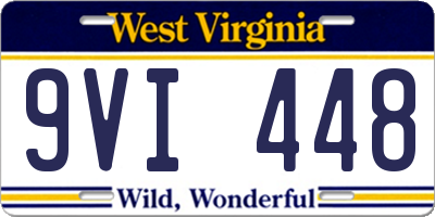 WV license plate 9VI448