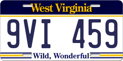 WV license plate 9VI459