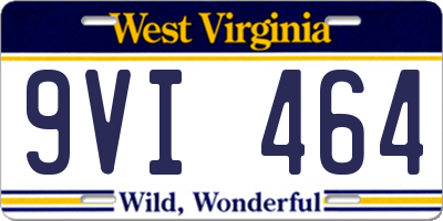 WV license plate 9VI464