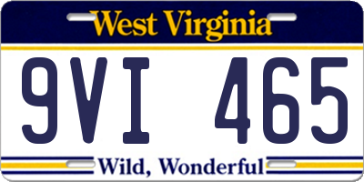 WV license plate 9VI465