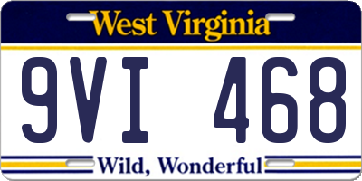 WV license plate 9VI468