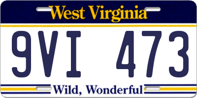 WV license plate 9VI473