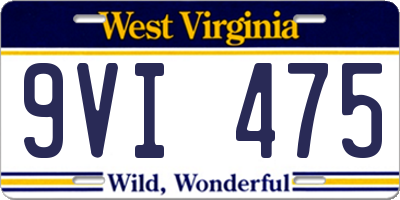 WV license plate 9VI475
