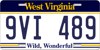 WV license plate 9VI489