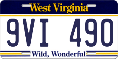 WV license plate 9VI490
