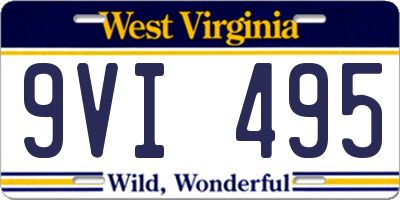 WV license plate 9VI495