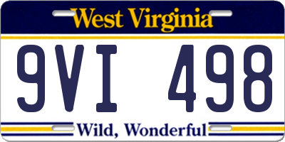WV license plate 9VI498