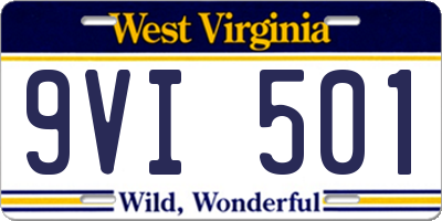 WV license plate 9VI501