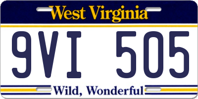 WV license plate 9VI505
