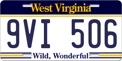 WV license plate 9VI506