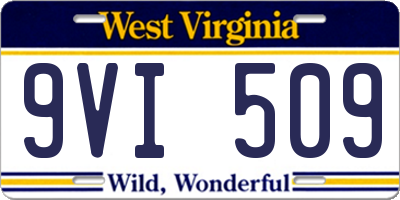 WV license plate 9VI509