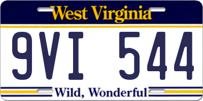 WV license plate 9VI544