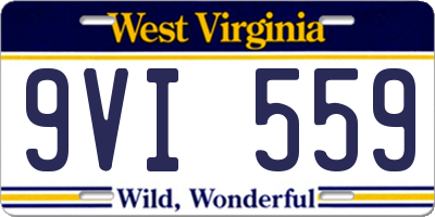 WV license plate 9VI559