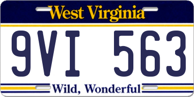 WV license plate 9VI563