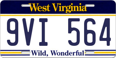 WV license plate 9VI564