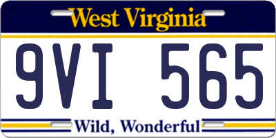 WV license plate 9VI565