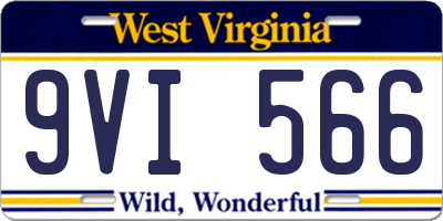 WV license plate 9VI566