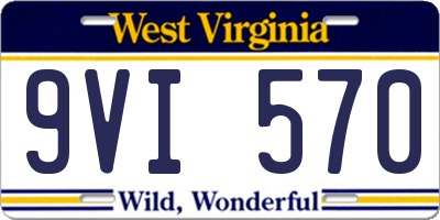WV license plate 9VI570