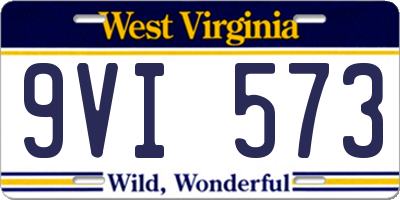 WV license plate 9VI573