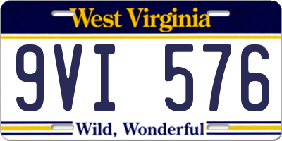 WV license plate 9VI576