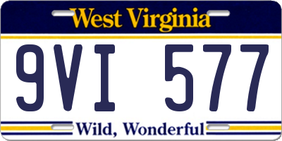 WV license plate 9VI577
