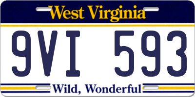 WV license plate 9VI593