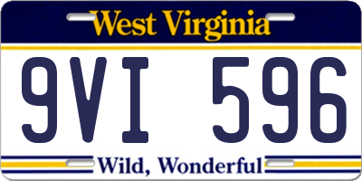WV license plate 9VI596