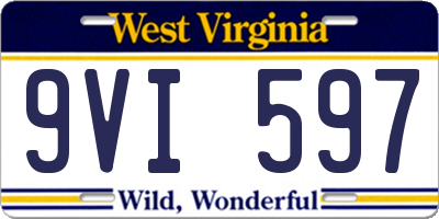 WV license plate 9VI597