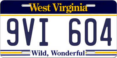 WV license plate 9VI604