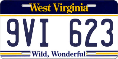 WV license plate 9VI623