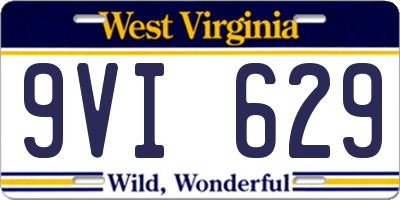 WV license plate 9VI629