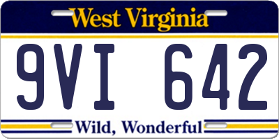 WV license plate 9VI642