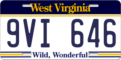 WV license plate 9VI646