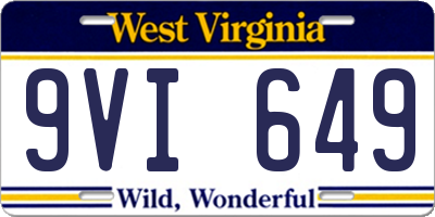 WV license plate 9VI649