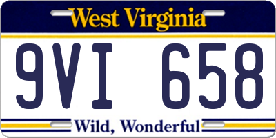WV license plate 9VI658